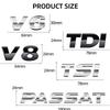 W134W1331pcs Chrome 3D ABS PASSAT TSI TDI V6 V8 Letters Car Rear Tail Trunk Body Side Fender Badge Logo Emblem for Volkswagen B5 B6 B7