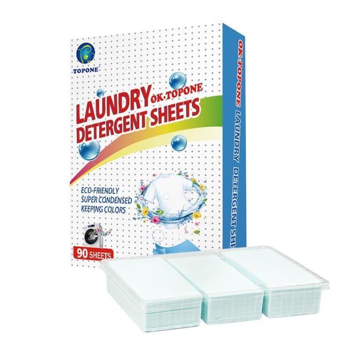 White Color Comprements of Natural Lesers, 90 Sheets of Washing Paper, Laundry Detergent, Product