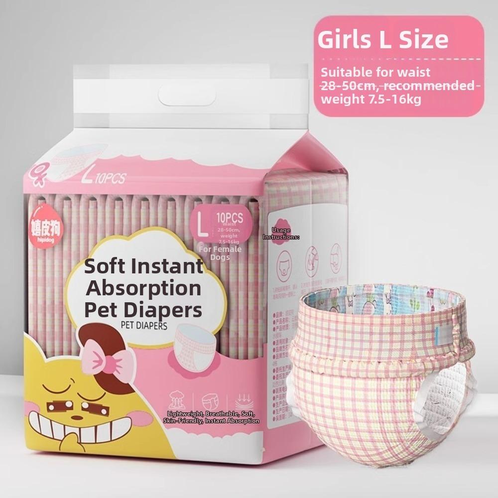10PCS Super Absorption Disposable Dog Diapers Female Male Leakproof Pet Nappies Pants Physiological Breathable Puppy Short