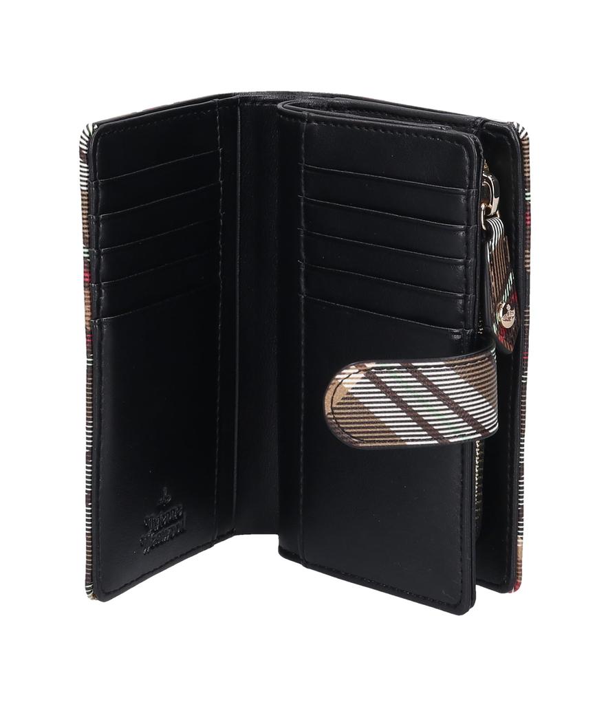 Vivienne Westwood Bifold Wallet Derby Zip Card Wallet 51080028U S001K D101 Tartan Brown/Black [Used]