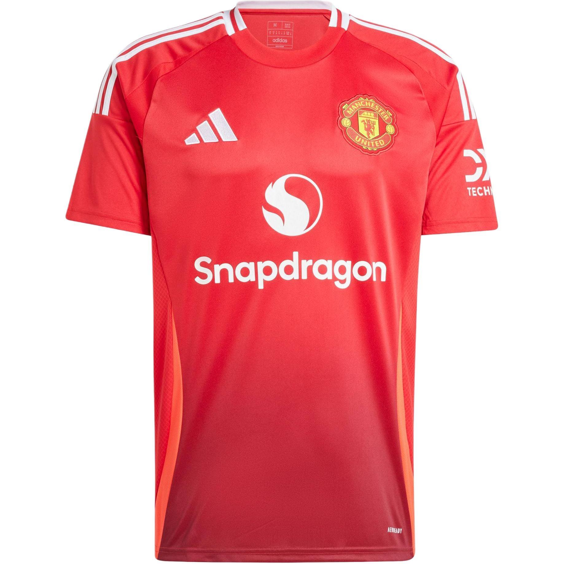 adidas Manchester United 24/25 Home Soccer Jersey Asia Sizing  Mufc Red  Men s IU1397 S