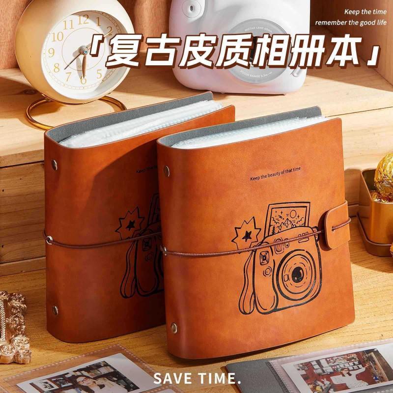3-inch Instant Photo Album DIY Couple Memory Book Travel Card Holder Scrapbook With Leather Cover