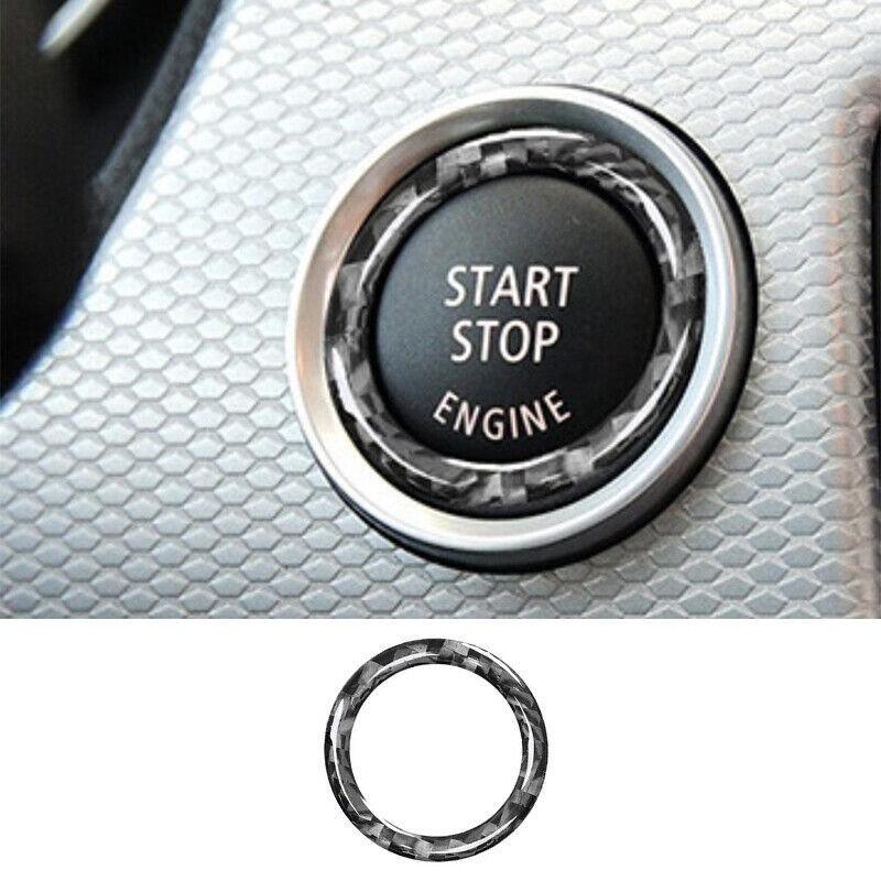 For BMW M3 E90 2008-2013 Real Carbon Fiber One-Button Start Switch Cover Trim