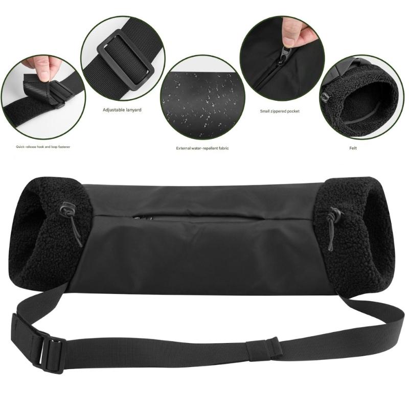 Thermals Neck Warmers with Zippered Pocket Windproofs Sleeve Fabric Texture Suitable for Outdoor Camping Hiking Skiing