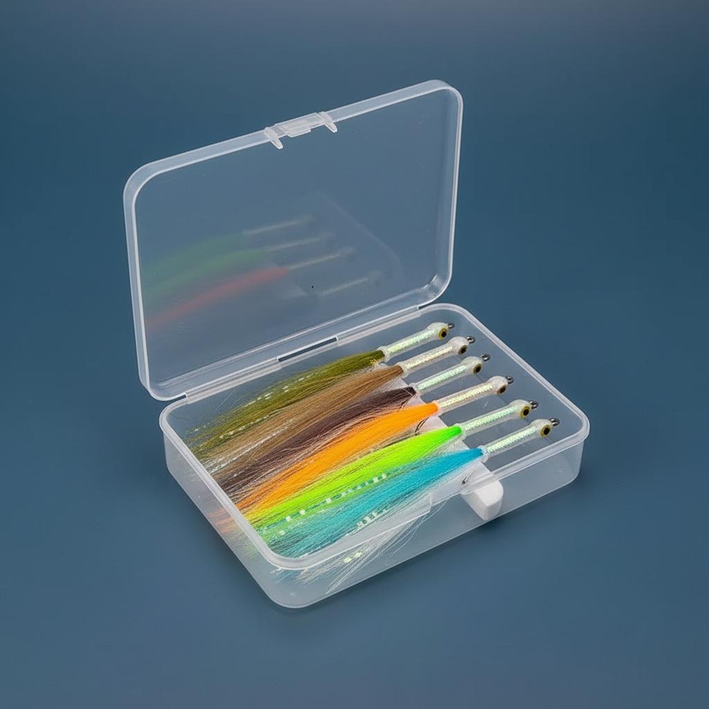 Fly Fishing Lure Baitfish Streamer with Weave Tube and Ribbon Design for Trout Bass