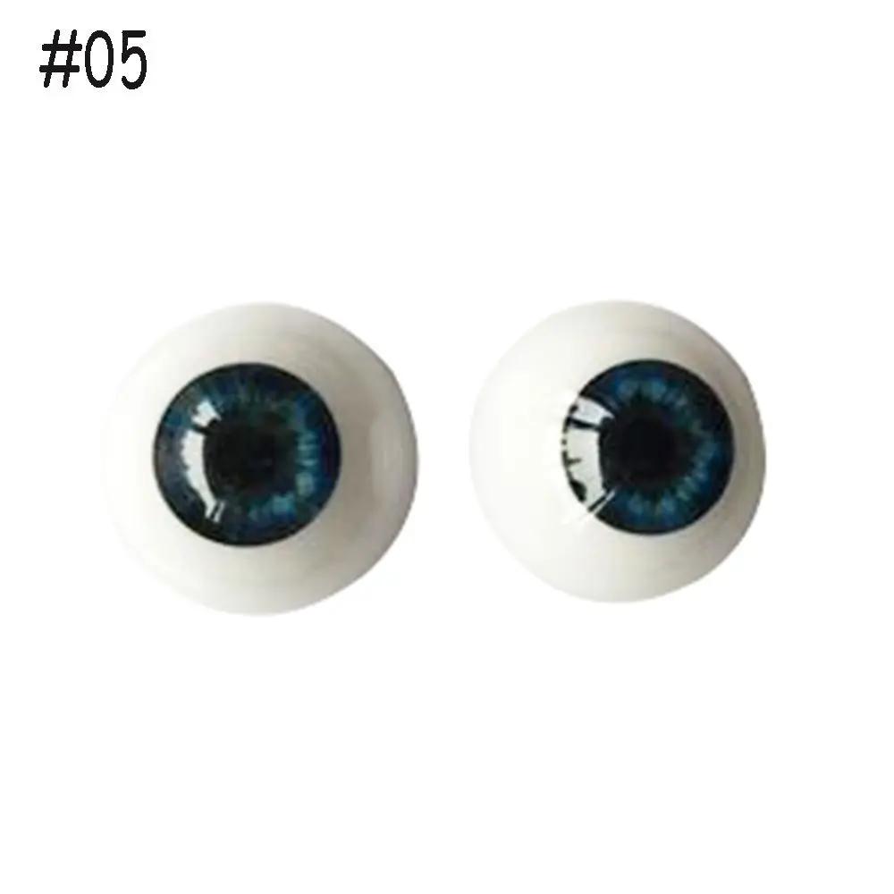 1pair 20MM Kids Toy Accessories Blue Brown Black Eyeballs 20inch New Baby Realistic Dolls Eyes Half Round Hollow