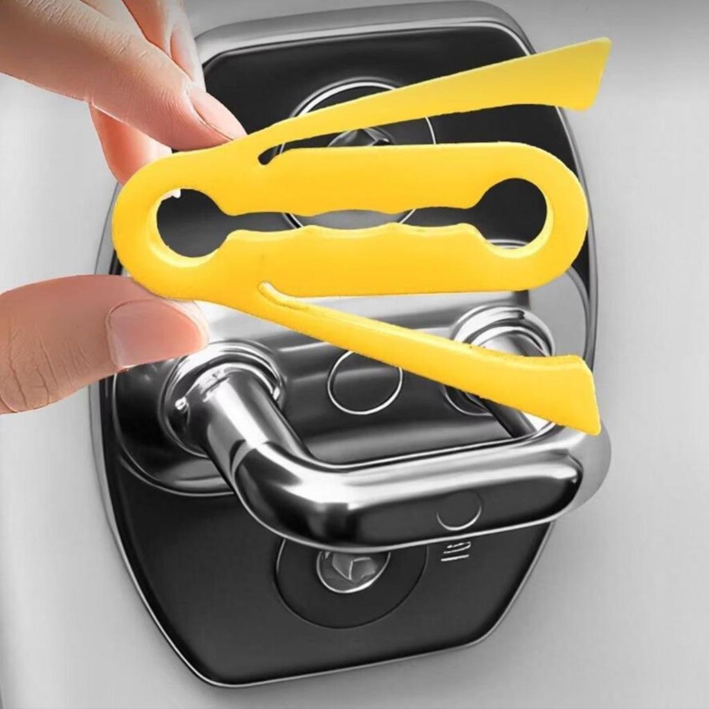 4pcs Universal Silicone Car Door Latch Covers Shock Absorption Pad Auto Lock Buckle Protector Cover Buffer Damper Accessories