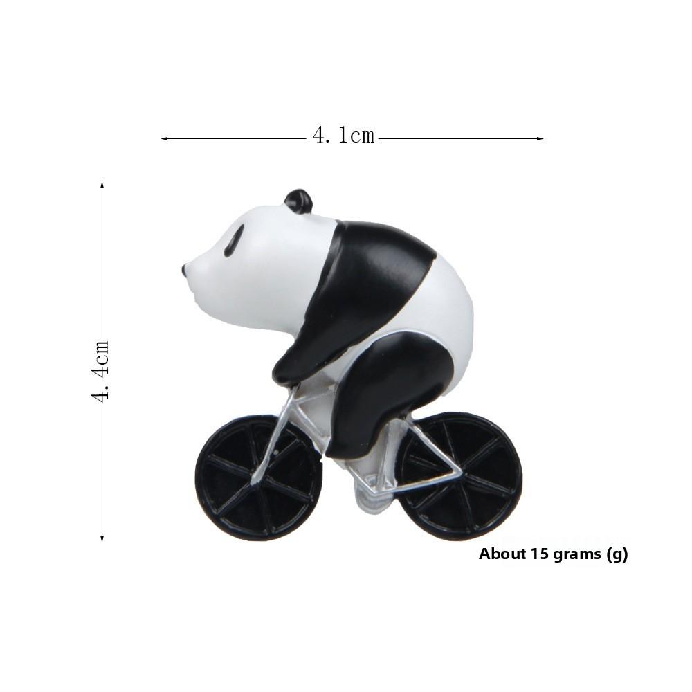 Panda Bicycle Resin Magnet Clip With Creative 3d Design For Refrigerator Decor And Gift Giving