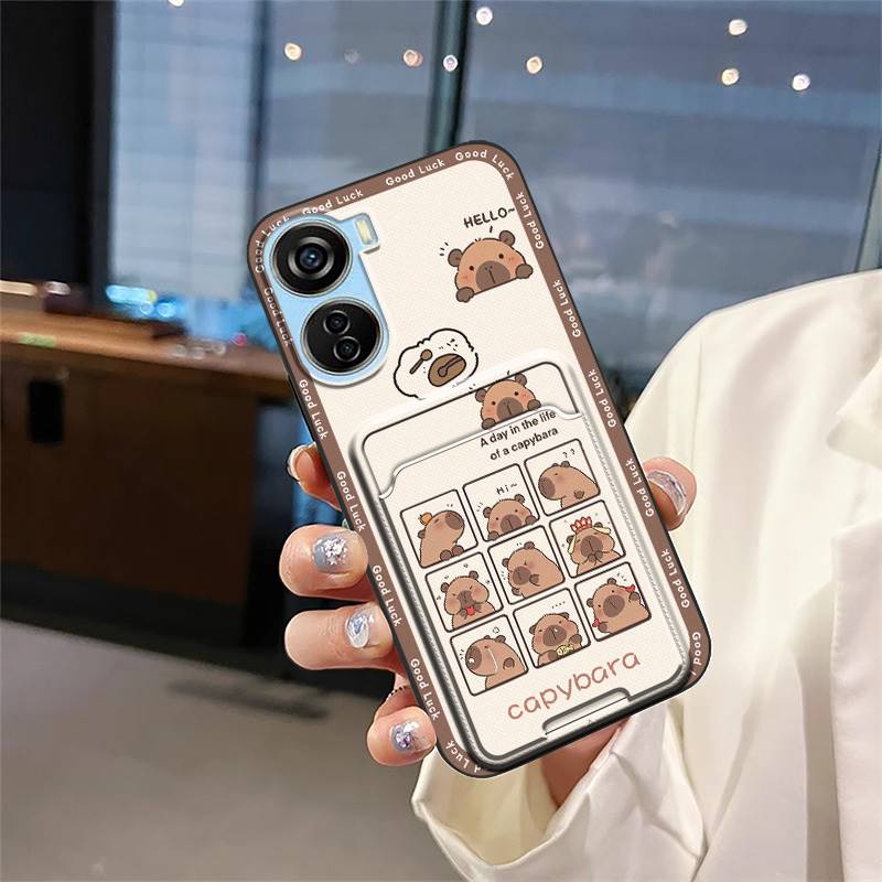 Husă TPU Full Wrap Pentru Telefon ZTE Axon40 Lite/V50 Design 5G/Nubia Neo 5G Drăguță Graffiti Mânecă pentru Card Impermeabilă Slot pentru Card