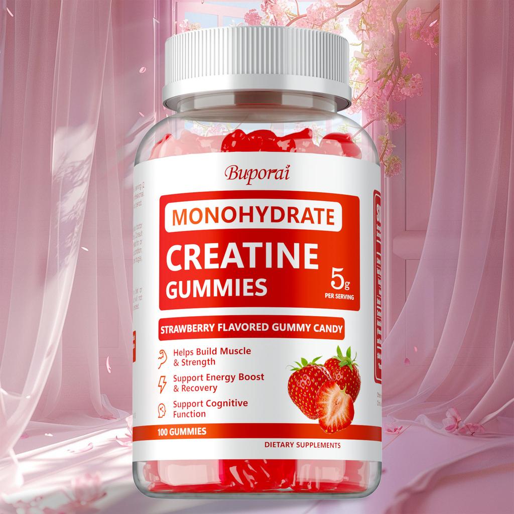 Creatine Gummies Suitable for Both Men and Women, Creatine Monohydrate Extract, All-natural, Gentle and Easily Absorbed.