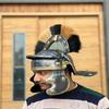 Roman Centurion Helmet Metal Armor Black or Brown Plume Cosplay Display