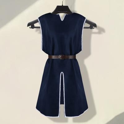 Medieval Viking Tunic Shirt V-Neck Sleeveless Belt Mid Size Length Plus with Cosplay Stage Renaissance Events Performance Halloween Costume