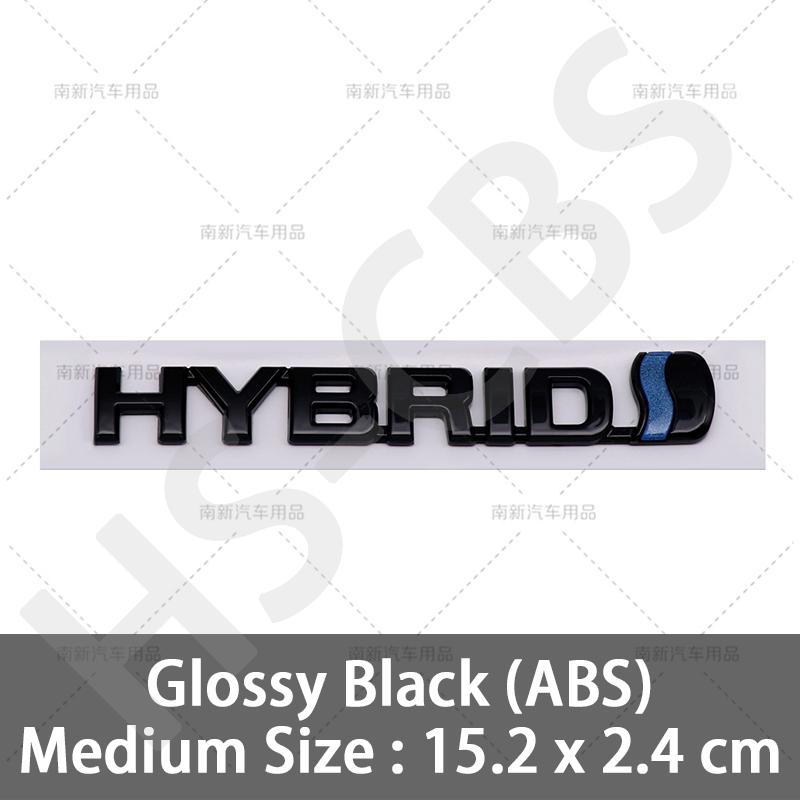 3D ABS HYBRID Logo Side Fender Rear Trunk Emblem Badge Car Sticker Decals For Prius Camry Crown Auris Rav4 Yaris L Highlander