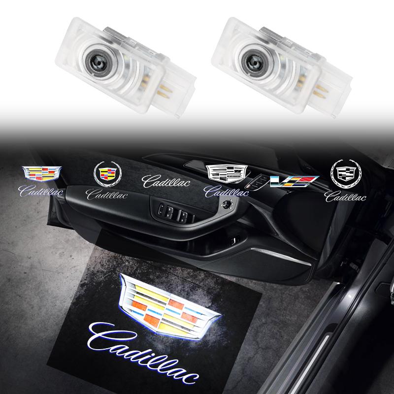 2pcs Car Door Welcome Light Led HD Projector Lamp Courtesy Lights accessories For Cadillac CT5 CT6 XT4 XT5 XT6 ATS SRX XTS CTS