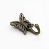 1/5Pc Bronze Wall Hanging Bronze Color Butterfly Hook Retro Style Alloy European Style Single Hook Towel Rack Coat Hanger