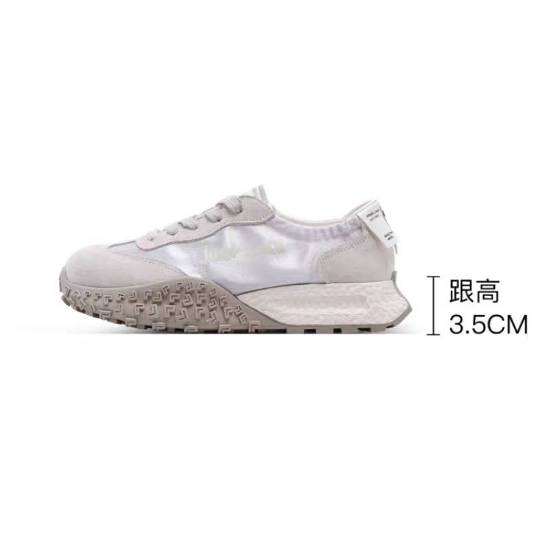 

Satin muffin thick-soled German training shoes women s 2025 summer new breathable foot small versatile casual sports Forrest Gump shoes 35 серебряный