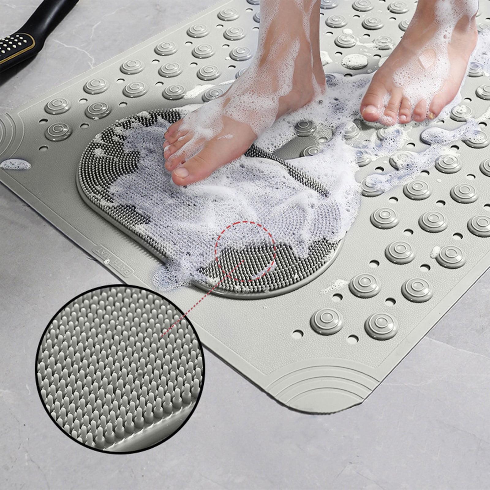 

Bathroom Anti Slip Mat with Suction Cups Non Slip Shower Floor Mat for Safety and Comfort in Bathing Areas Durable and Flexible Design One Size хаки
