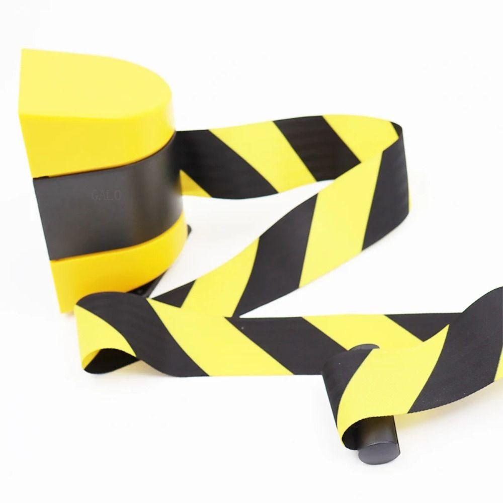 Telescopic Belt Wall Mount Caution Belt Yellow Black Striped Safety Cordon  Crowd Control
