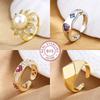 925 Sterling Silver Ring Open Adjustable Silver/Gold for Women Exquisite Student Girlfriend Jewelry Accessories Wedding Party