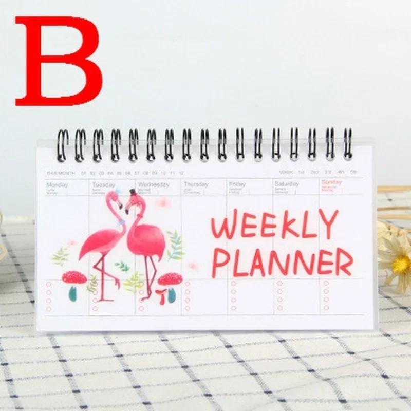 1Pcs Notebook Portable Agenda Diary Journal Weekly Monthly Planner School Supplies Stationary Organizer Schedule Writing Pads