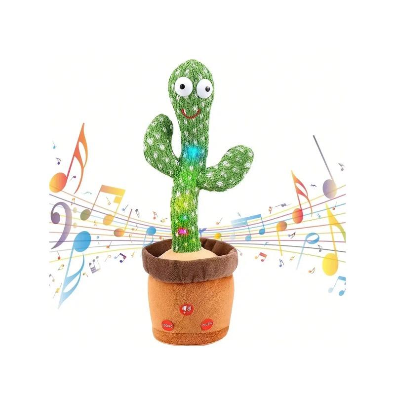 1pc-Dancing Talking Cactus Toys For Baby Boys And Girls, Singing Mimicking Recording Repeating What You Say Sunny Cactus Up Plus