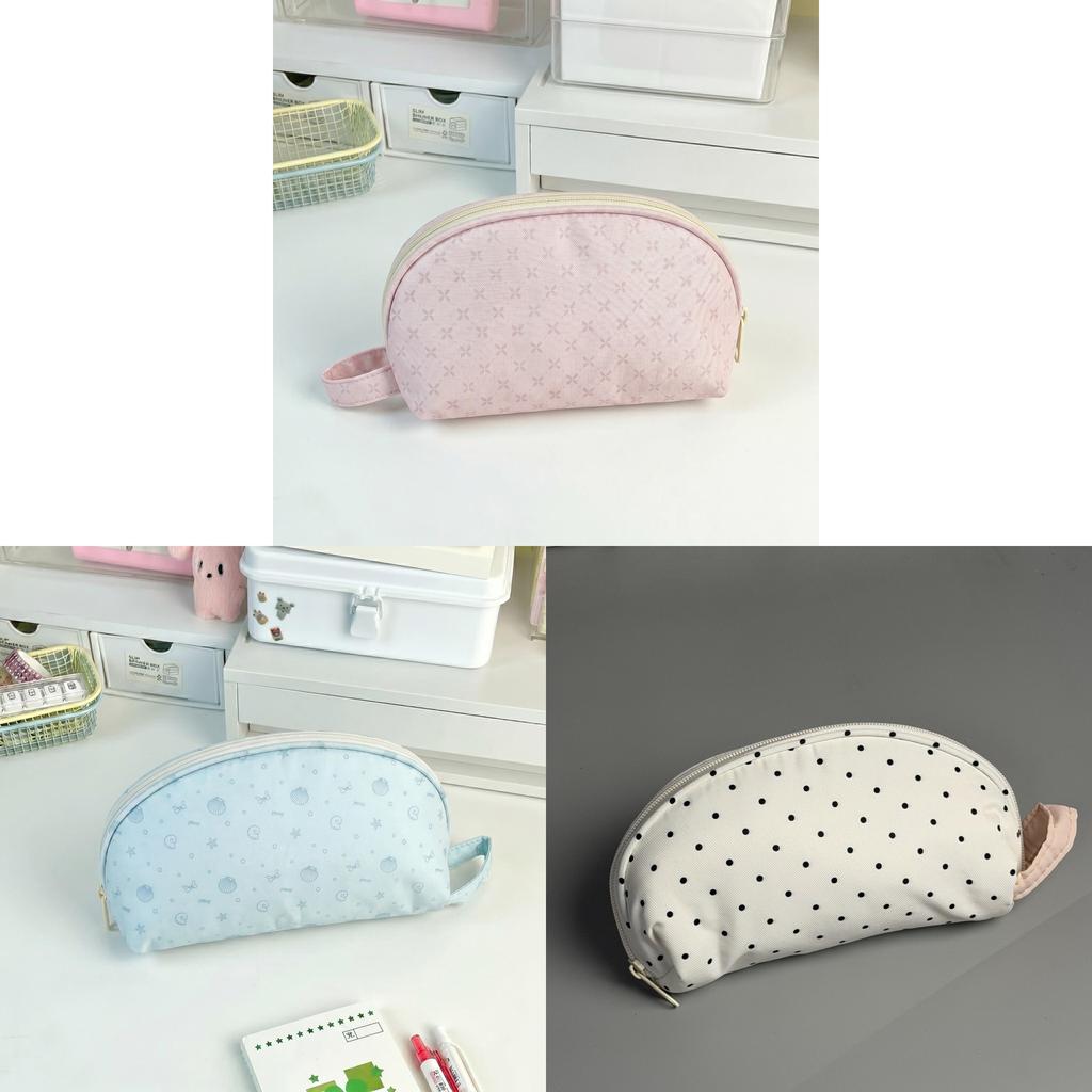 Japanese Style Large Capacity Waterproof Makeup Bag For Students With Durable Fabric Organizer For Girls