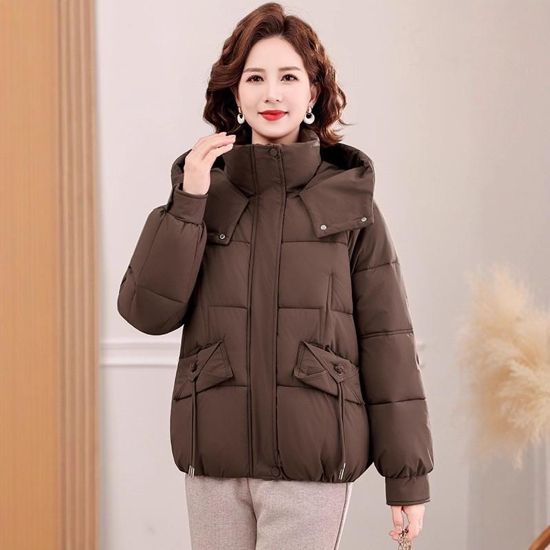 Winter New Padded Jacket Women's Short Loose Hooded Padded Jacket Thickened Warm Down Padded Jacket