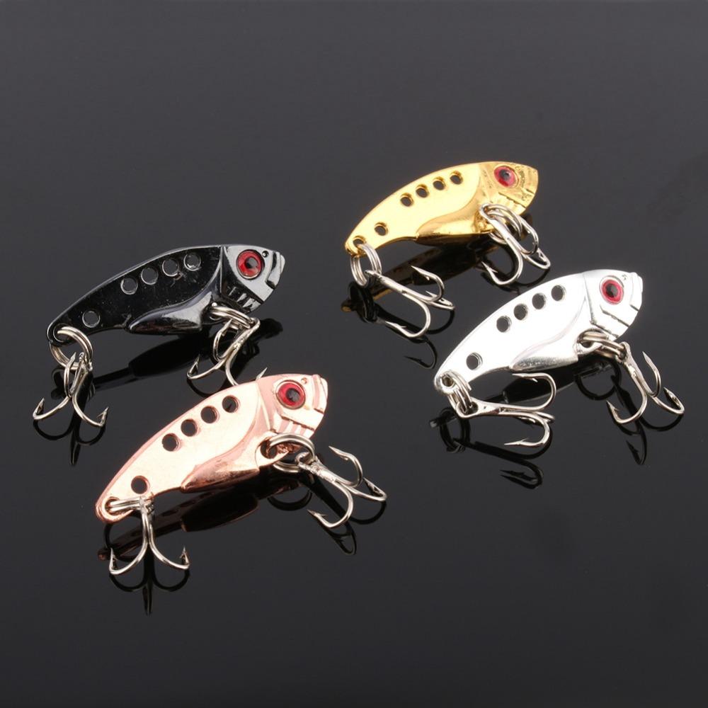 4PCS with Treble Hooks Spoon Lures with 3D Red Eyes Crank Bait Lures Spinner Fishing Lures  for Bass