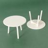 1 Piece Dollhouse Miniature White Round Table Model Simulation Furniture Decoration Diy Accessories Toys