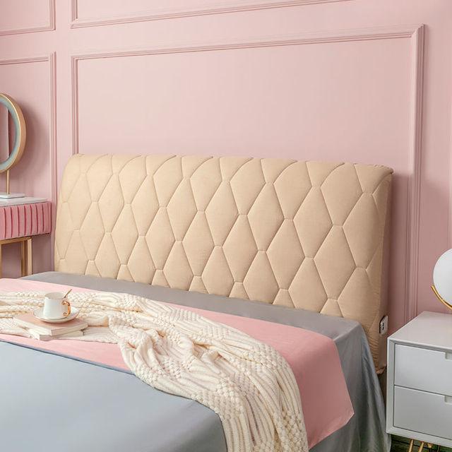 Headboard Cover Soft -Packed Velvet Thickened Full -Wrapped Quilted Anti -Collision Universal Dust -Proof Bedside Protective Cover