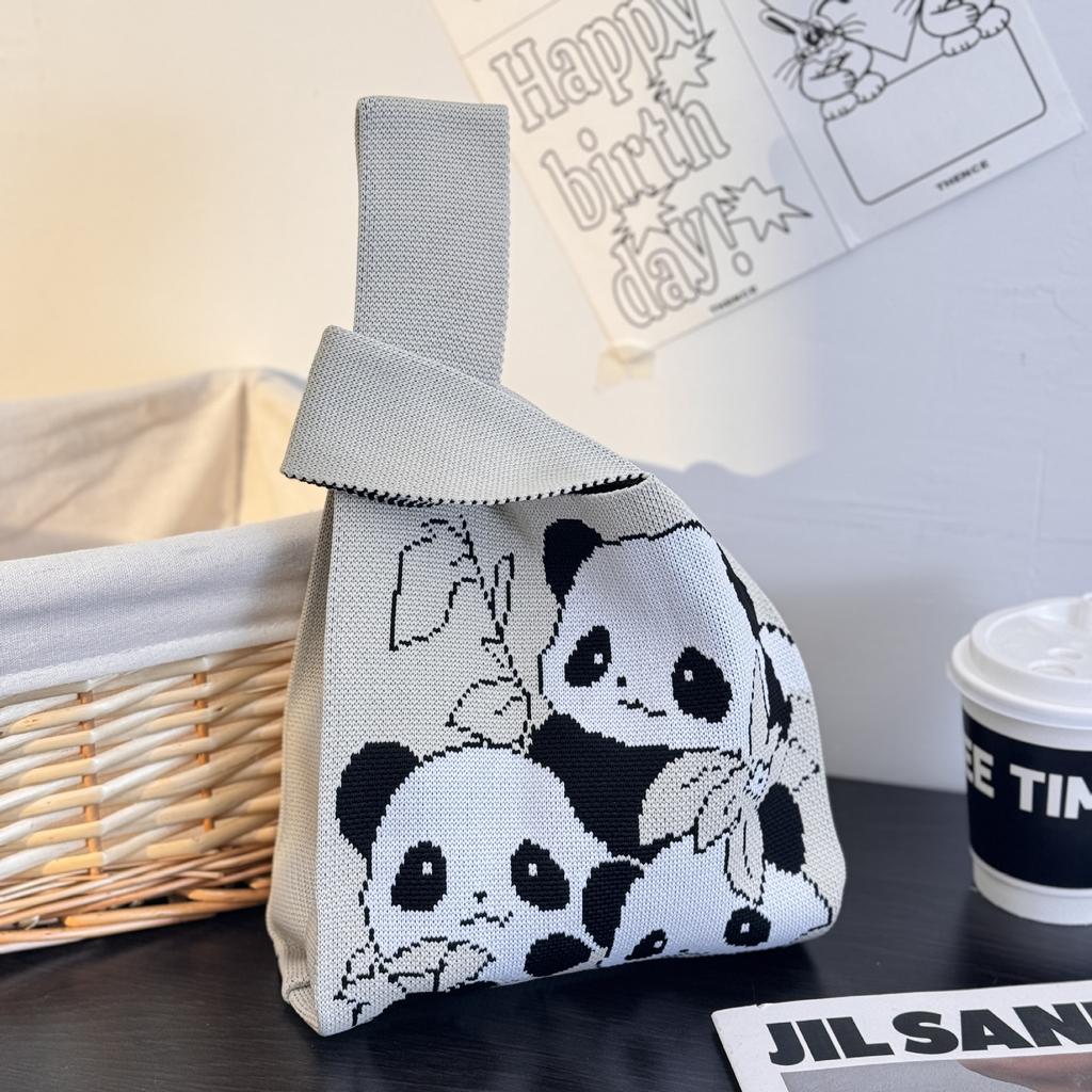 Geantă Tricotată cu Tematică Festivalul Bărcii Dragonului Geantă Cadou pentru Întâlnirea Companiei Geantă de Mână Cadou de Nuntă Geantă Zongzi Geantă Fericită pentru Bomboane