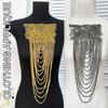2 Pcs Tassel Chain Shoulder Ornaments Fringed Chain Sequin Epaulettes Wedding Dress Patch Diy Applique Coat Decor Accessories
