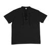 Men's Solid Color Drawstring Short Sleeve T-Shirt Men's Casual Stand Collar Shirt