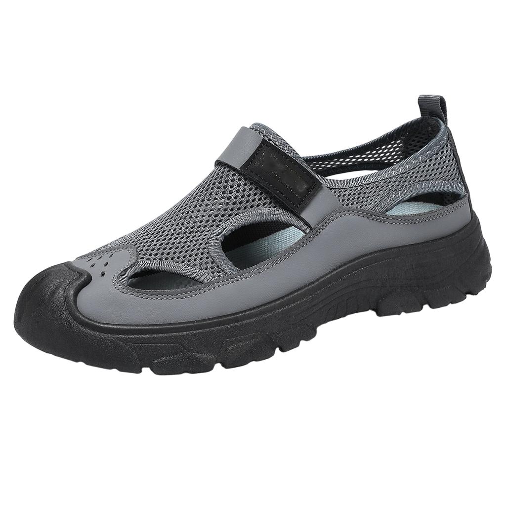 Men's Breathable Mesh Outdoor Water Hiking Sandals Lightweight Closed Toe Sport Shoes for Walking Trekking Fishing Camping