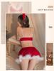 Sexy Christmas Bunny Girl Lingerie Set: Passionate Three-Piece with Fluffy Bra and Short Skirt
