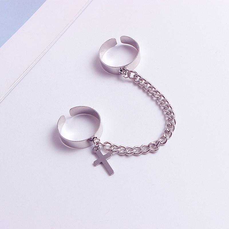 Set 3 Portachiavi Uomo E Donna A Forma Di Croce In Acciaio Inossidabile - Portachiavi Con Catena E Anello, Ciondoli Personalizzabili Per Chiavi Auto, Borsa E Zaino