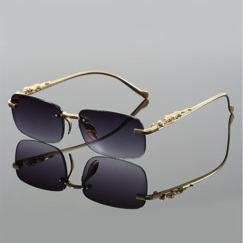 Metal Leopard Children's Face Small New Comfortable Retro Frameless Square Glasses