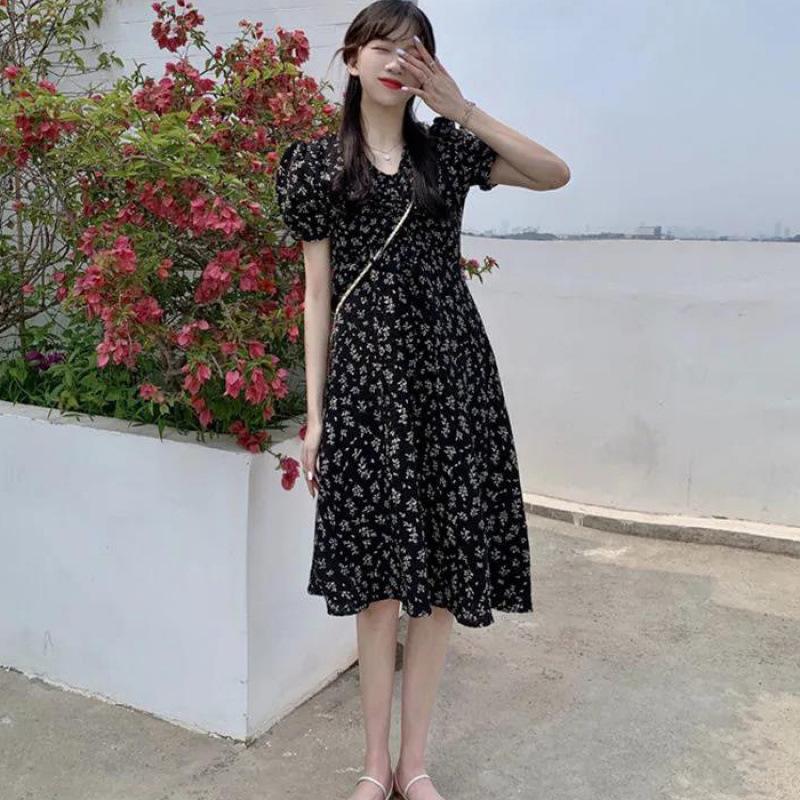 New Summer Floral French-Inspired Gentle Style Dress for Women XL