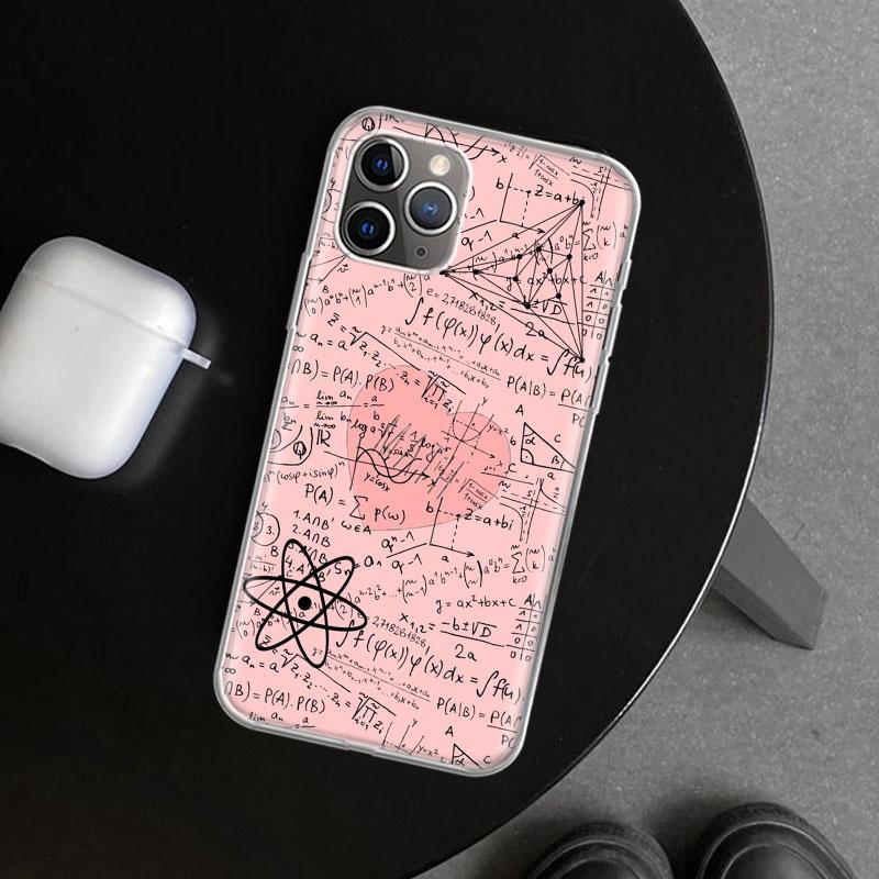 Physics Chemical Mathematics Phone Case Cover for iPhone 11 12 13 Mini 14 15 Plus 16 Pro Max 17 Air 7 8 + SE Art Customized Fund