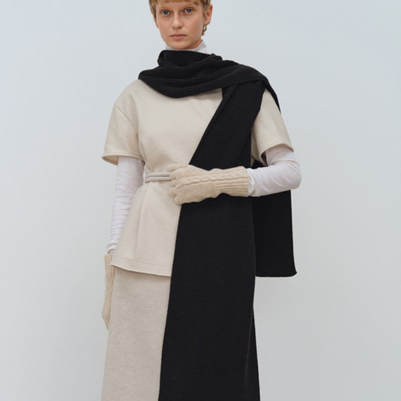 MOHAN TFW CASHMERE HOODIE MUFFLER_3COLORS