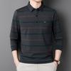 Autumn Men'S Lapel Long Sleeve Polo Shirt Pocket Fashion Business Casual Dad T-Shirt Men'S