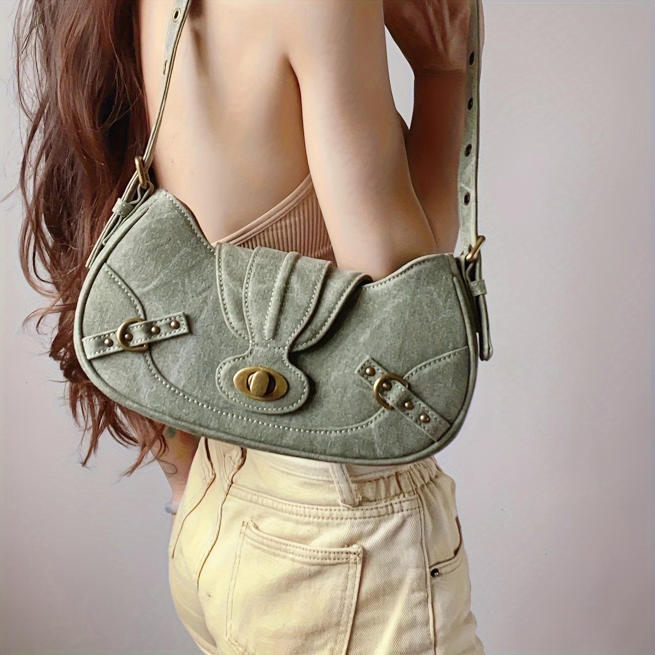 Винтажная холщовая сумка Crescent — прочный плечевой ремень — вместительная повседневная — фото 5