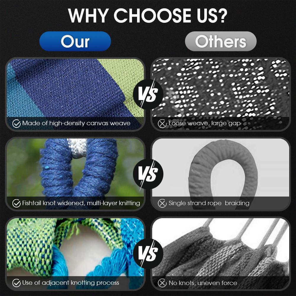 150-300KG Outdoor Use Hammock Children Boys Girls Lightweight To Carry Tree Hanging Bed Swing Chair for Garden Camping Beach Yard Travel