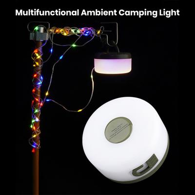 Cort de lumină pentru camping în aer liber Iluminare moale, rezistentă la apă, fără pâlpâire, folosit pe scară largă, lampă colorată, cort, decorare luminoasă