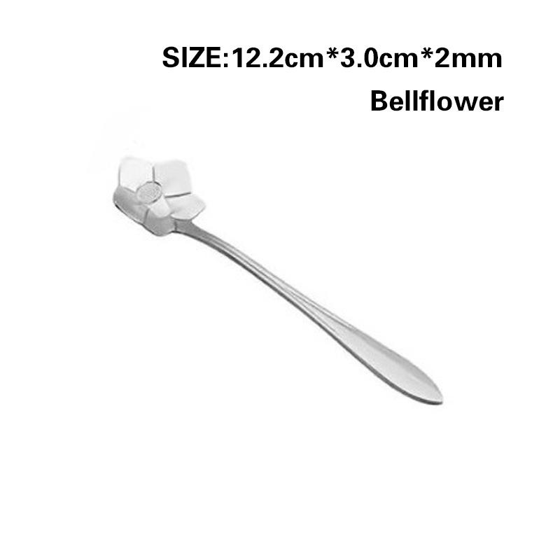 Creative Flower Spoon Stainless Steel Tableware Spoon Dessert Spoon Milk Tea Coffee Spoon