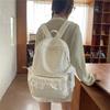 Cute Polka Dot Backpack with Lace Trim, Stylish School Bag for Women and Teens, Lightweight and Spacious Design