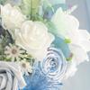 1Pc Artificial Flower Rose Gift Box Birthday Wedding Flower Head with Rod DIY Bridal Bouquet