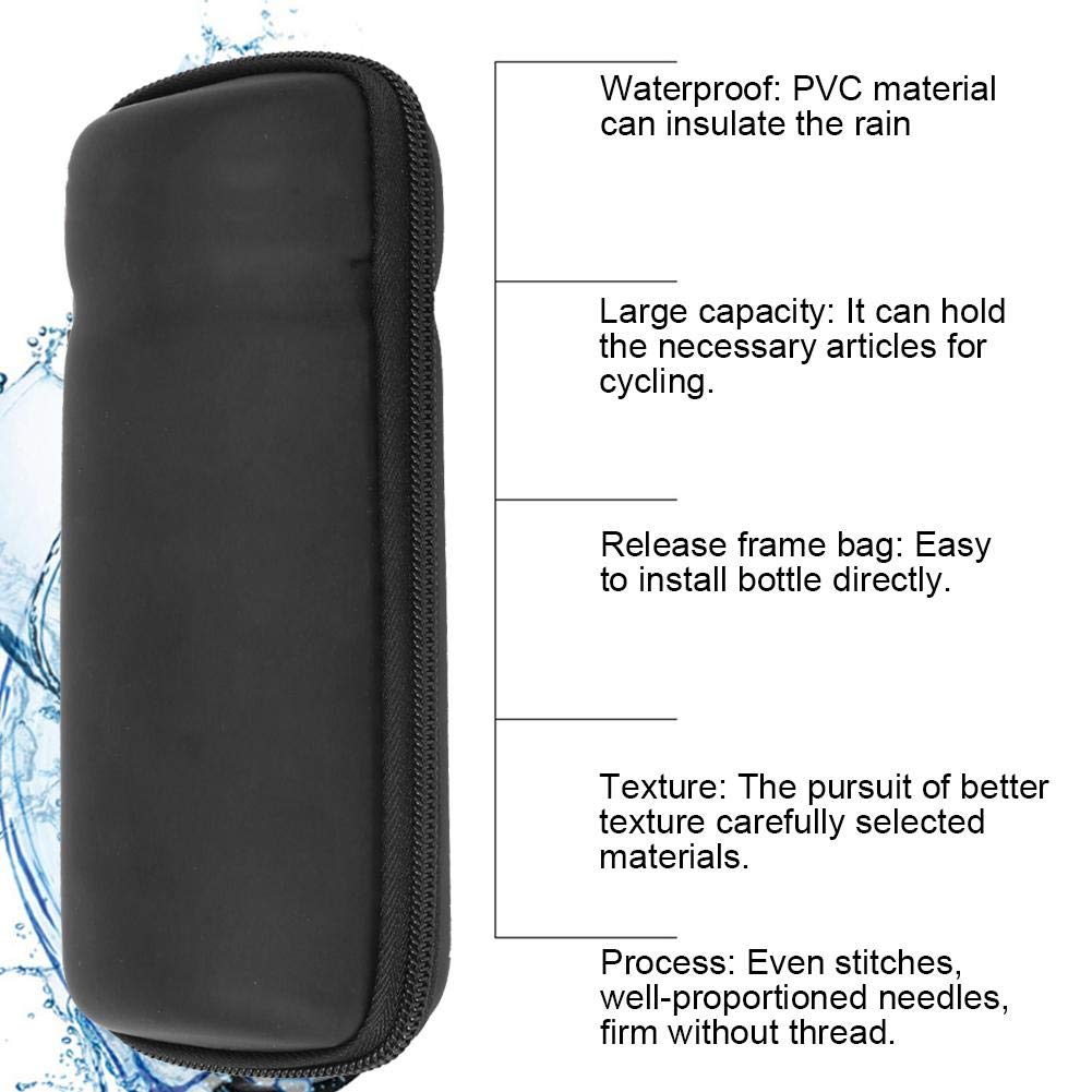 Waterproof Tool Tool Bicycle Storage Bottle for Road Bikes and Cycling Bottle, Case, Wear-Resistant (Black)