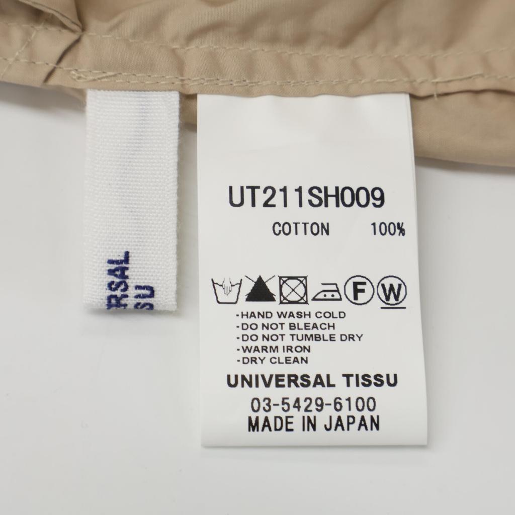 UNIVERSAL TISSU UT211SH009 Beige Natural Type Band Collar Long Shirt tops Not written beigeUsed