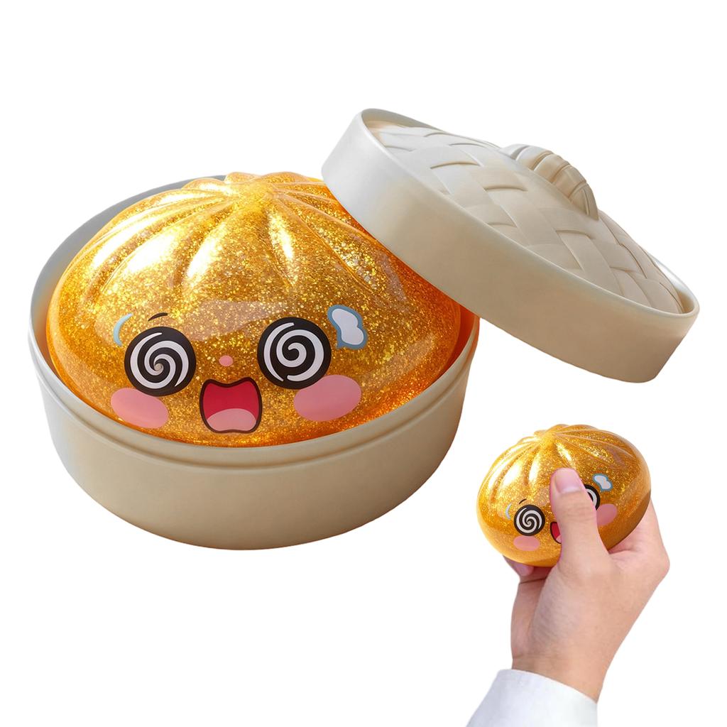 Steamed Dumpling Shaped Sensory Squeeze Toy Squishiess Dumplings Stress Balls Fidget Sensory Toy Quick-rebound Stress Relief Toy